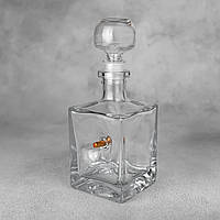 Графин для алкогольних напоїв скляний прозорий з кришкою і вставкою куля 500мл. / Графини для горілки