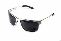 Окуляри поляризаційні BluWater Alumination-2 Silver Polarized (gray) чорні в сріблястій оправі, фото 5