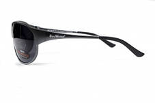 Окуляри поляризаційні BluWater Alumination-3 Gun Metal Polarized (gray) чорні в темній оправі, фото 3