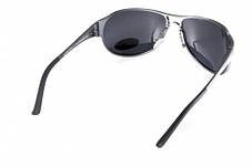 Окуляри поляризаційні BluWater Alumination-3 Gun Metal Polarized (gray) чорні в темній оправі, фото 4