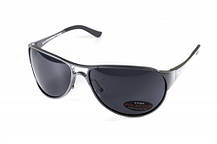 Окуляри поляризаційні BluWater Alumination-3 Gun Metal Polarized (gray) чорні в темній оправі, фото 5