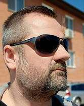 Окуляри поляризаційні BluWater Alumination-3 Gun Metal Polarized (gray) чорні в темній оправі, фото 6