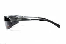 Окуляри поляризаційні BluWater Alumination-5 Silver Polarized (gray) чорні в сріблястій оправі, фото 3