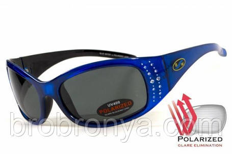 Окуляри поляризаційні BluWater Biscayene Blue Polarized (gray) чорні, фото 1