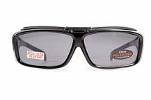 Окуляри поляризаційні BluWater Flip-IT Polarized (gray) чорні, фото 5