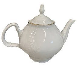 Чайник заварювальний Thun Bernadotte (Обводка золото) 1,2 л порцеляна (311011M з)