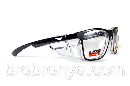 Окуляри під діоптрії Global Vision RX-T Сrystal Black (rx-able) (clear), прозорий в двокольоровій оправі, фото 1