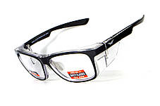 Окуляри під діоптрії Global Vision RX-T Сrystal Black (rx-able) (clear), прозорий в двокольоровій оправі, фото 3