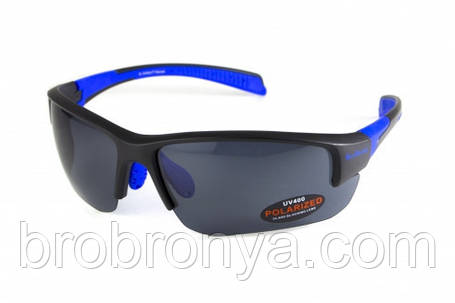 Окуляри поляризаційні BluWater Samson-3 Polarized (gray), чорні, фото 1
