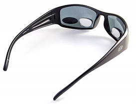 Окуляри біфокальні поляризаційні BluWater Bifocal-1 (+3.0) Polarized (gray) (чорна біфокальна лінза з діоптріями), фото 5