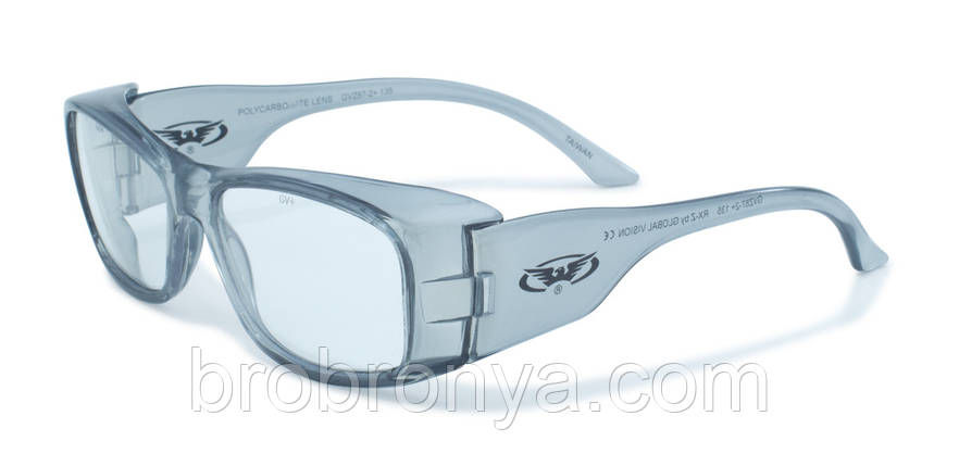 Окуляри під діоптрії Global Vision RX-Z crystal gray (clear) (rx-able), прозорий, фото 1