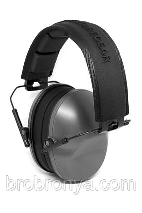 Навушники протишумні захисні Venture Gear VGPM9010C (захист слуху NRR 24 дБ, беруші в комплекті), сірі, фото 1