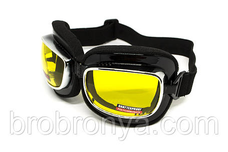 Окуляри захисні з ущільнювачем Global Vision Retro Joe (yellow) жовті, фото 1