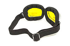 Окуляри захисні з ущільнювачем Global Vision Retro Joe (yellow) жовті, фото 3