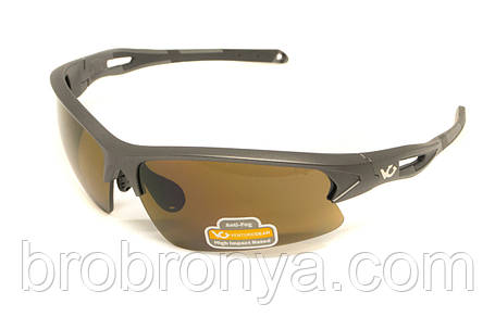 Окуляри захисні Venture Gear MontEagle GunMetal (bronze) Anti-Fog, коричневі в оправі кольору "темний металік", фото 1