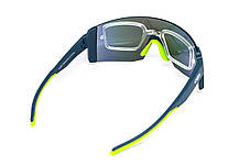 Окуляри захисні Global Vision Astro+RX Blue (G-Tech™ blue), дзеркальні сині в синій оправі з діоптричною вставкою в комплекті, фото 3