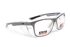 Окуляри під діоптрії Global Vision RX-T Сrystal Gray (rx-able) (clear), прозорий в двокольоровій оправі, фото 3