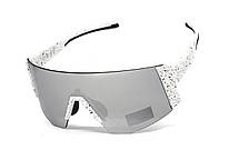 Окуляри захисні Global Vision Astro White (G-Tech™ silver), дзеркальні сірі в білій оправі (з можливістю установки діоптрійної, фото 6