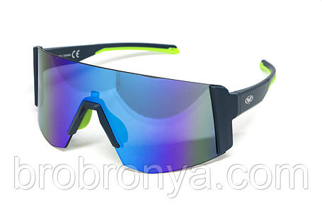 Окуляри захисні Global Vision Astro Blue (G-Tech™ blue), дзеркальні сині в синій оправі (з можливістю установки діоптрійної, фото 1