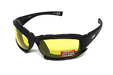 Окуляри захисні з ущільнювачем Global Vision Assault (yellow) Anti-Fog, жовті, фото 4