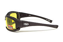 Окуляри захисні з ущільнювачем Global Vision Assault (yellow) Anti-Fog, жовті, фото 5