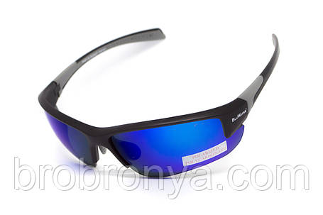 Окуляри поляризаційні захисні BluWater Samson-3 Z87.1 Polarized (G-Tech™ blue), дзеркальні сині, фото 1
