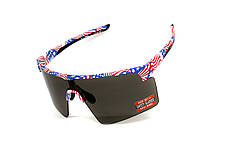 Окуляри захисні Global Vision Onyx USA Flag (gray), сірі в оправі прапор США, фото 4
