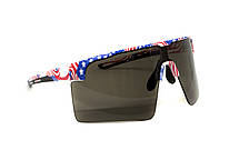 Окуляри захисні Global Vision Onyx USA Flag (gray), сірі в оправі прапор США, фото 5