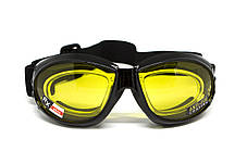 Окуляри захисні з ущільнювачем Global Vision Eliminator RX (yellow) Anti-Fog, жовті з діоптричною вставкою, фото 4