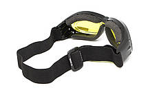 Окуляри захисні з ущільнювачем Global Vision Eliminator RX (yellow) Anti-Fog, жовті з діоптричною вставкою, фото 6