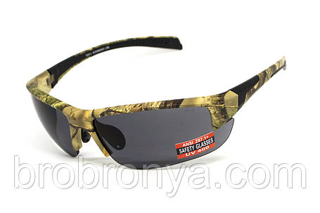 Окуляри захисні Global Vision Hercules-7 Forest Camo (gray), сірі в камуфльованій оправі, фото 1