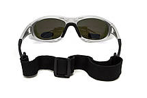 Окуляри поляризаційні BluWater Hydro Silver Polarized (G-Tech™ blue) Anti-Fog, дзеркальні сині в сріблястій оправі, фото 6