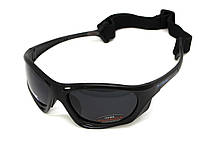 Окуляри поляризаційні BluWater Hydro Polarized (dark gray) Anti-Fog, чорні лінзи в чорній оправі, фото 5