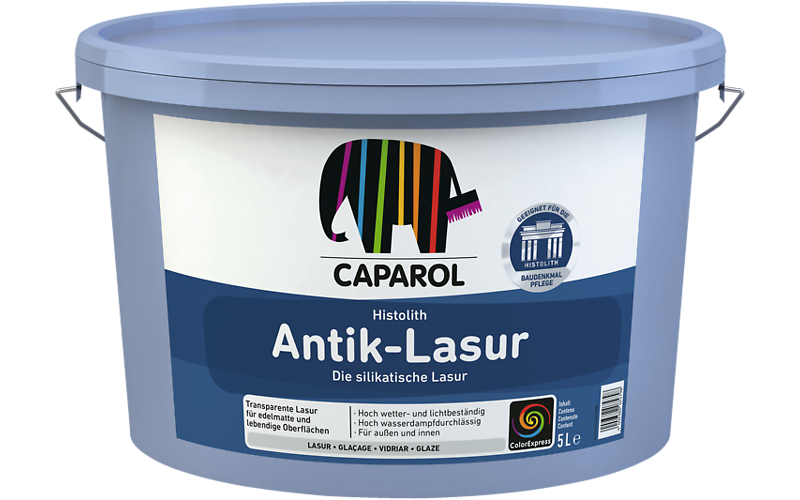 Декоративна матова лесіровка Caparol "Histolith Antik Lasur", 5 л.