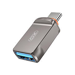 Адаптер XO NB281A-IA USB-A to USB-C Grey (NB281B-СA.tranish)