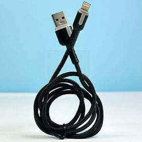 Кабель Denmen D46L USB - Lightning для iPhone 6, 7, 8, X, XR, XS, 11 Pro Max, 12 Pro Max, 13 Pro Max 2.4A 1m, фото 3