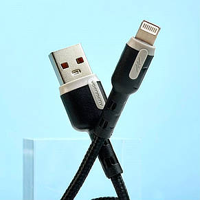 Кабель Denmen D46L USB - Lightning для iPhone 6, 7, 8, X, XR, XS, 11 Pro Max, 12 Pro Max, 13 Pro Max 2.4A 1m, фото 4