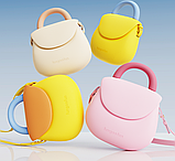 Сумка силіконова жіноча клатч на ремінці з ручкою водонепроникна сумочка Fungoofun на блискавці, бежева, фото 3