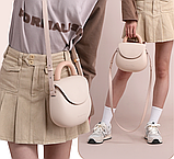 Сумка силіконова жіноча клатч на ремінці з ручкою водонепроникна сумочка Fungoofun на блискавці, бежева, фото 4