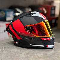 Мотошлем MT BRAKER SV CHENTO B5 Matt Red, размер L 58-59 см обхват головы, комплектуется прозрачным визором