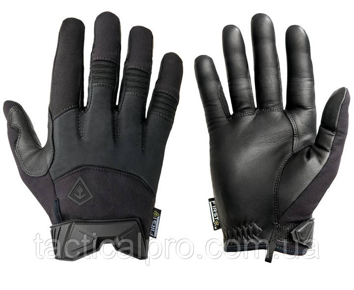 Рукавиці тактичні First Tactical, Чорні, розмір L, стрейч, чоловічі, сенсор, захист від травм, вентиляція, фото 1