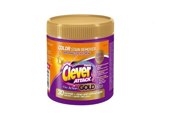 Вивідник плям для кольорової білизни Clever Attack 730 г