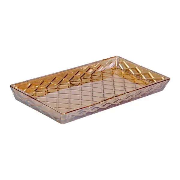 Тарілка фруктовниця скляна 29.5х13.5х2 см для фруктів, десертів, закусок, фото 1