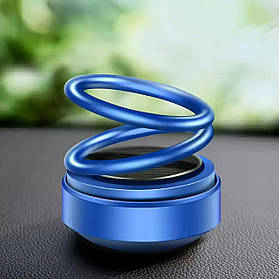 Дифузор ароматизатор для авто освіжувач повітря “Кільця левітації” на сонячній батареї в машину, синій