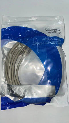 Кабель інтернет UTP Patch Cord Ultra Cable CAT5e (5 метрів), фото 2