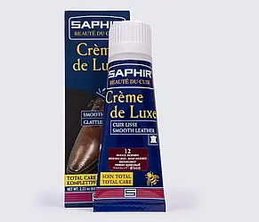 Водовідштовхуючий крем для взуття Saphir Creme De Luxe 1789, червоний гермес (12), 50 мл