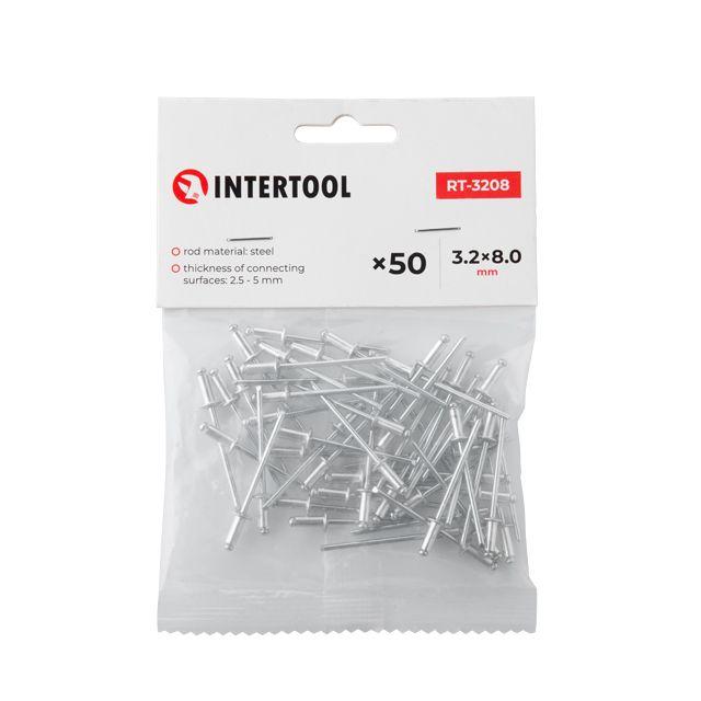 Заклепка алюмінієва для заклепувального пістолета INTERTOOL RT-3208