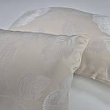 Комплект декоративних подушок Firanka Flowers 2шт 52х32см кремові зі сріблястою квіткою (п_0755), фото 3