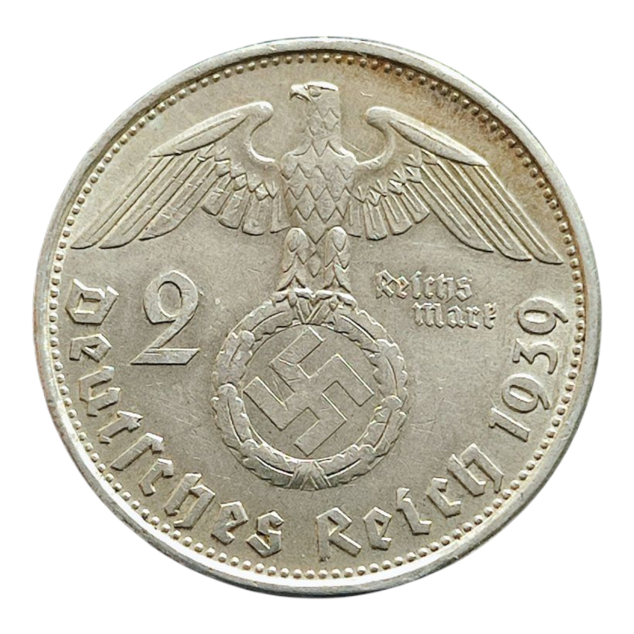 Німеччина - Третій рейх 2 рейхсмарки, 1939 Мітка монетного двору "В" - Відень