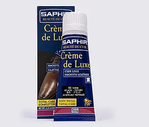 Водовідштовхуючий крем для взуття Saphir Creme De Luxe 1789, чорний (01), 50 мл